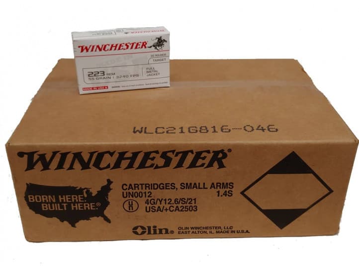 Winchester Ammo Usa223R1L USA 223 Remington 55 GR Full Metal Jacket FMJ 20 Bx 25 Cs 1