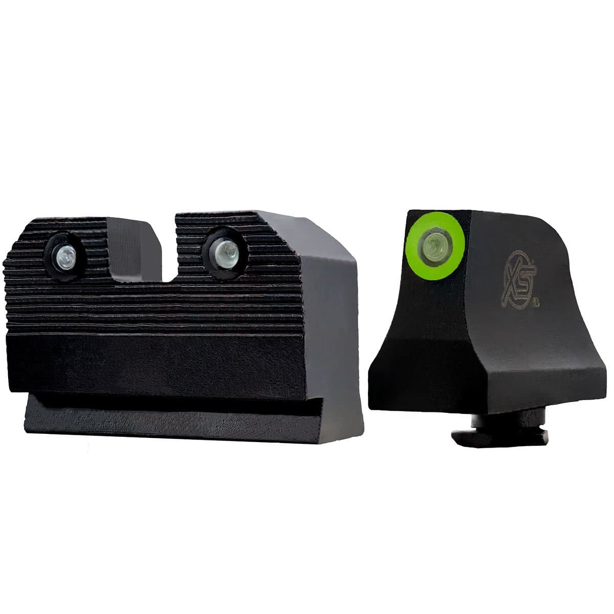 XS Sights R3D 2.0 Night Sight Set - Front/Rear Green/Green for High-Performance Visibility - GL-R204P-6N