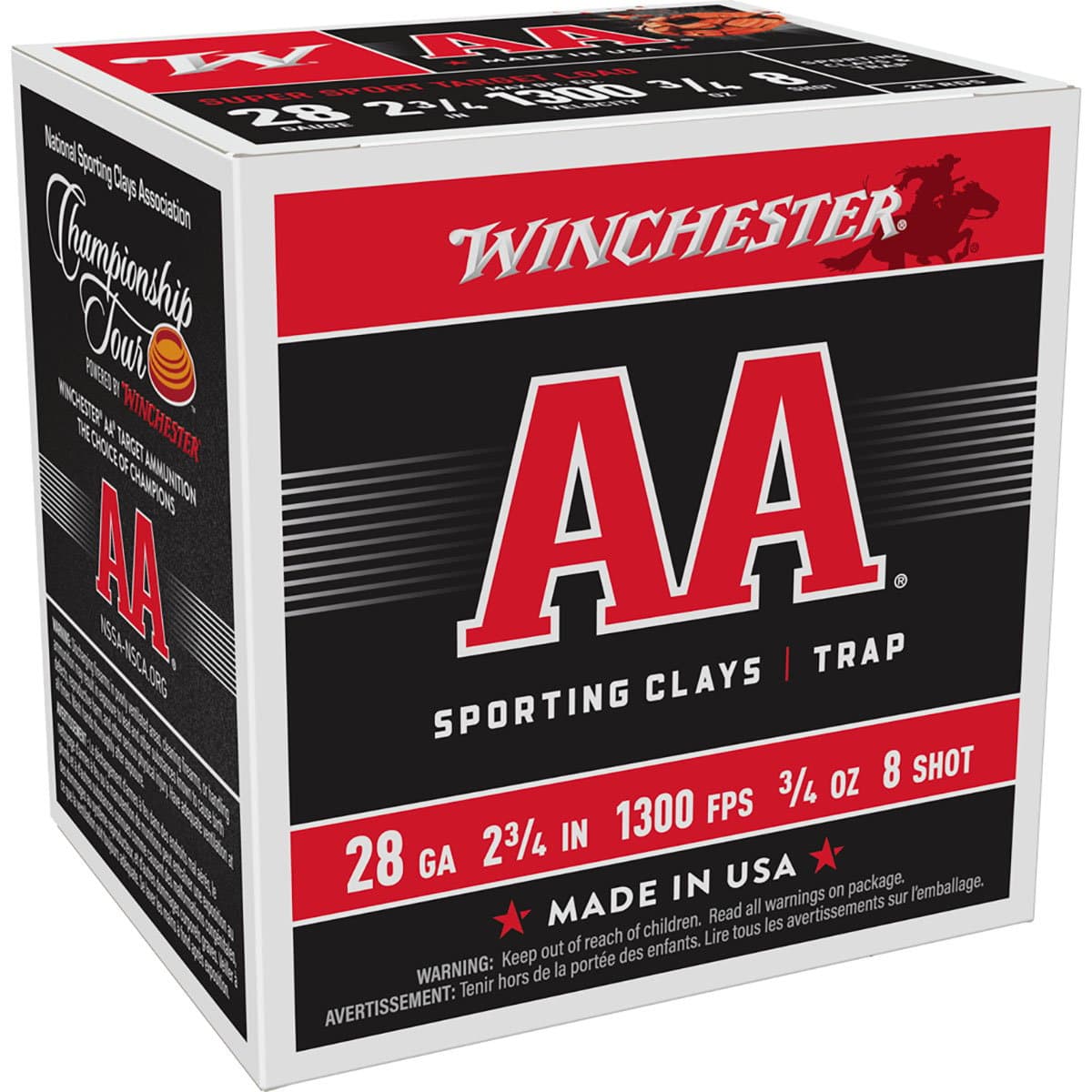 AA Sporting Clays 28 Gauge 2-3/4" 3/4 oz #8 250/Case