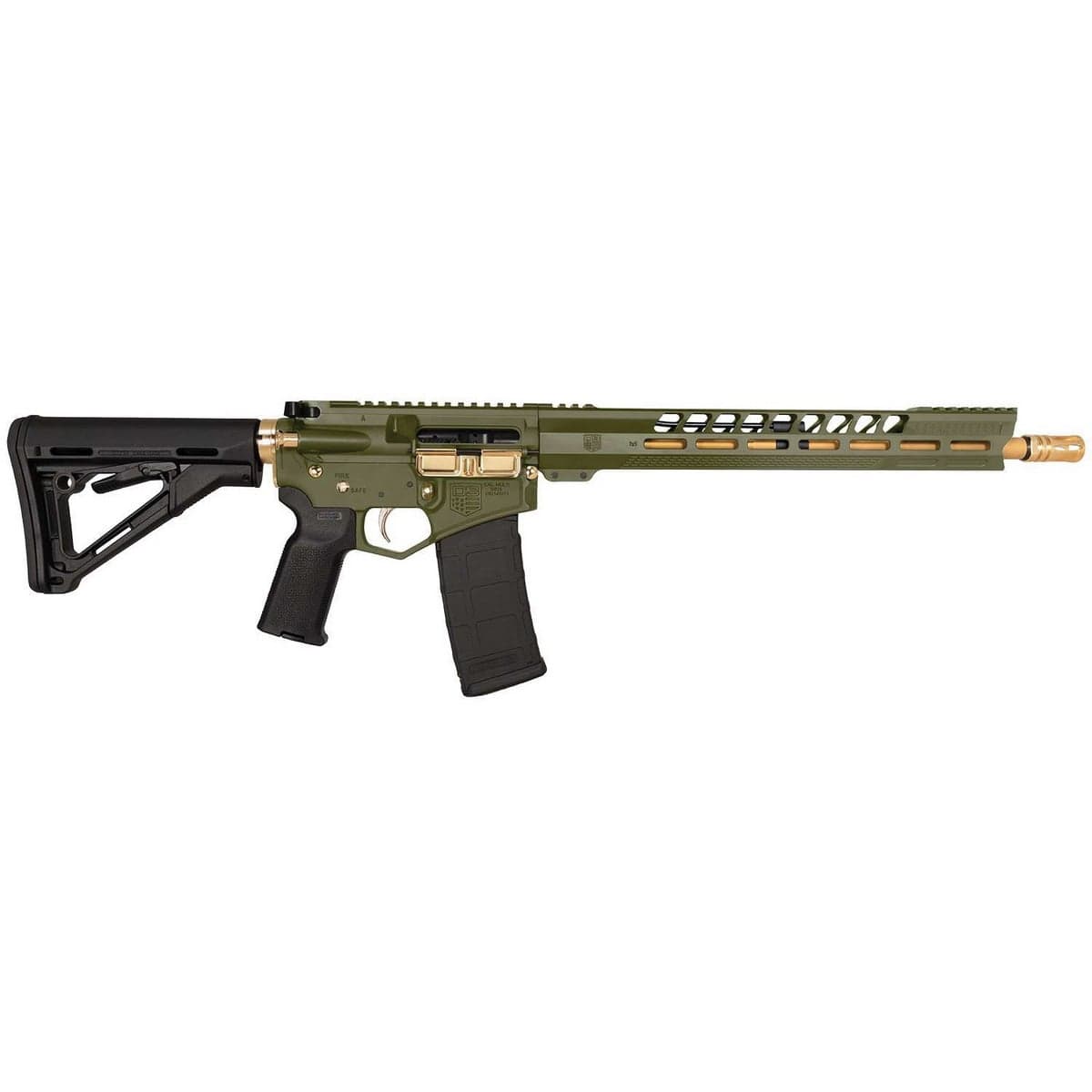 Diamondback Firearms DB15 5.56x45mm 16" AR Rifle, Green/Gold - DB175AK801