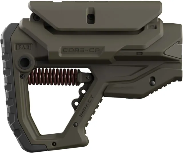 FAB Defense GL-Core Black Recoil Reduction Buttstock - High-Impact Buttstock for Enhanced Shooting Comfort and Control - FXCIMPACTCPB - Stock & Brace for AR-15 - view 4