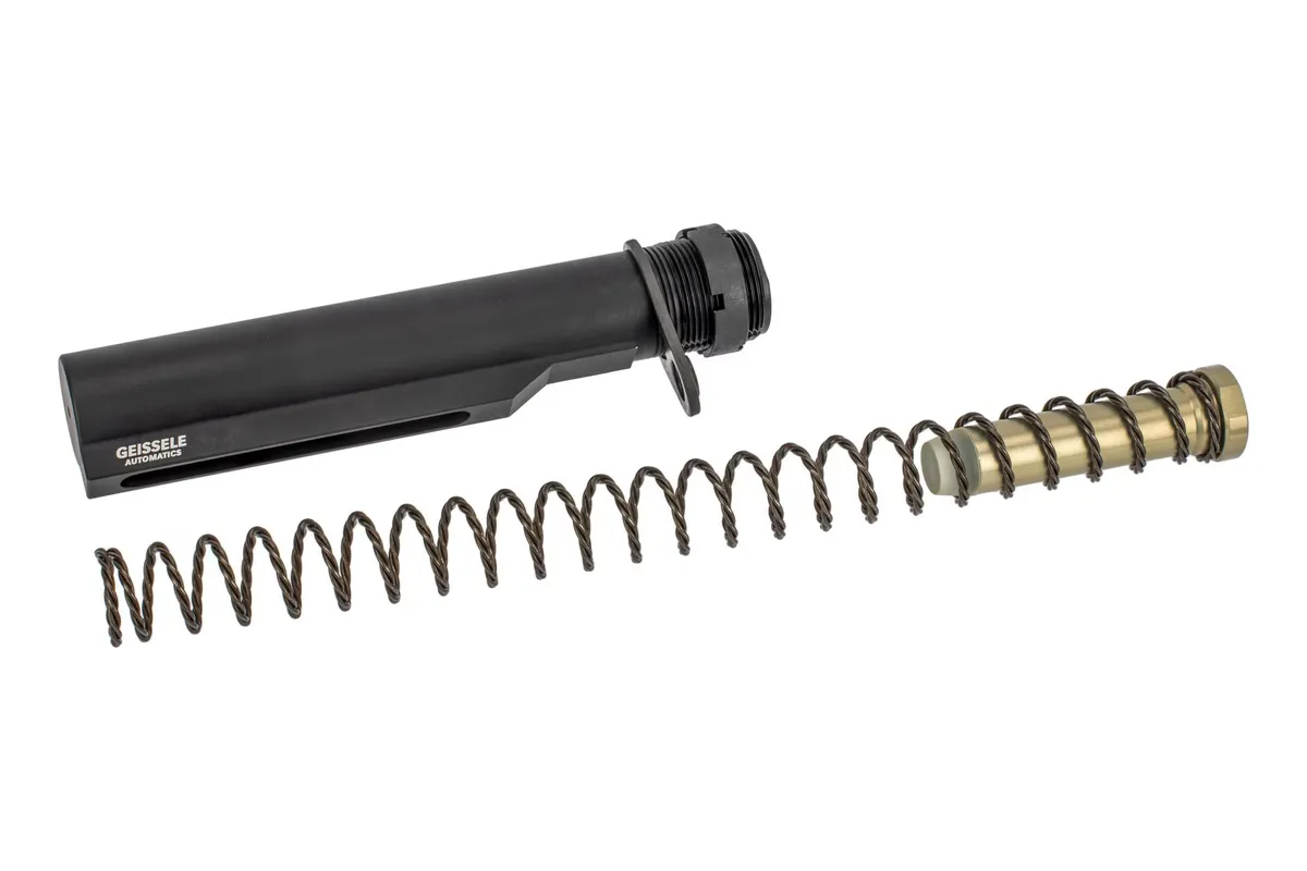 Geissele Automatics Premium Mil-Spec Buffer Tube Assembly With Super 42 H2 - Black - Buffer Tube Assembly for AR-15 - view 1