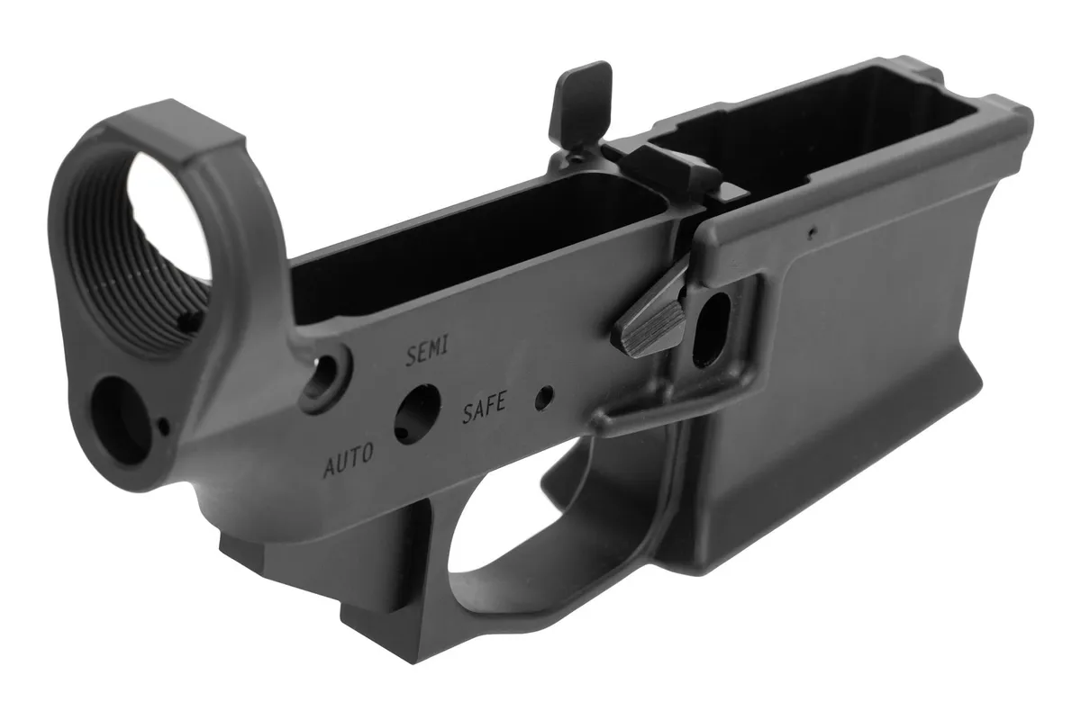 Griffin Armament MK2 Ambi Stripped AR-15 Lower Receiver - Ambidextrous Controls - Flared Magwell - Anodized Black - MK2AL - Lower Receiver for AR-15 - view 5