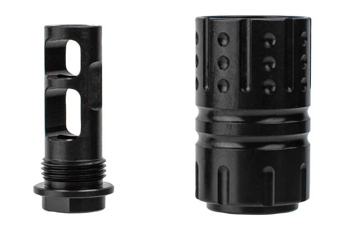 Guntec Usa Ar 9mm Hellfire Muzzle Compensator With Qd Blast Shield - Gen 2 - Muzzle Device for AR-15 - view 1