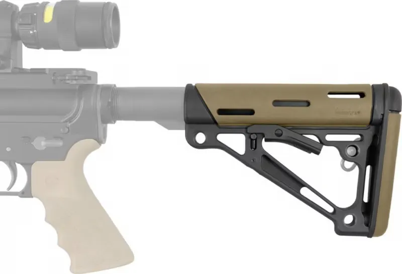 Hogue Ar-15 Overmolded Buttstock Collapsible Comm Fde Rubber - Stock & Brace for AR-15 - view 1