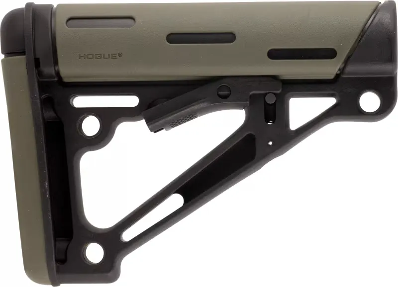 Hogue OverMolded Reinforced Polymer Collapsible Buttstock, Olive Drab Green - 15250 - Stock & Brace for AR-15 - view 1