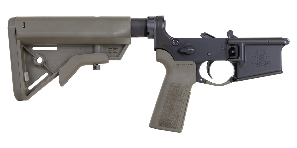 Palmetto State Armory PSA Sabre-15 Forged Lower with B5 Bravo Stock and B5 Grip, ODG - Lower Receiver for AR-15 - view 1