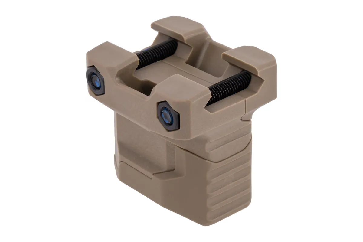 Strike Industries Angled Vertical Grip with Cable Management for 1913 Picatinny Rail - Short - FDE - Foregrip for AR-15 - view 1