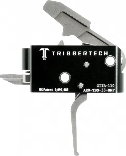 Triggertech Competitive AR Primary Short 2-Stage Flat Trigger w/ Bolt Release for AR Bolt Action Rifle, Stainless - AR0TBS33NNF - Trigger for AR-15 - view 1