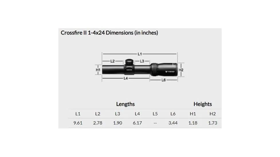 Vortex Optics Crossfire II 1-4x24mm Riflescope - Illuminated V-Brite MOA Reticle - Rifle Scope - view 4
