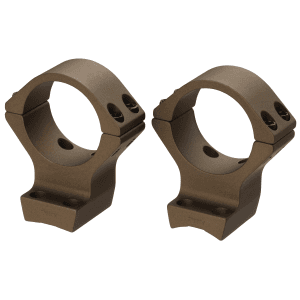 Browning 30mm High Aluminum Alloy Lightweight 2-Piece Integrated Scope Ring, Burnt Bronze Cerakote - 12536