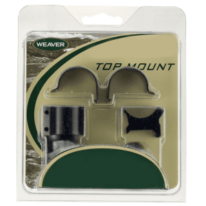 Weaver 1" X-High Steel Strap Aluminum Saddle Detachable Extension Top Mount Scope Ring, Matte Black - 48449