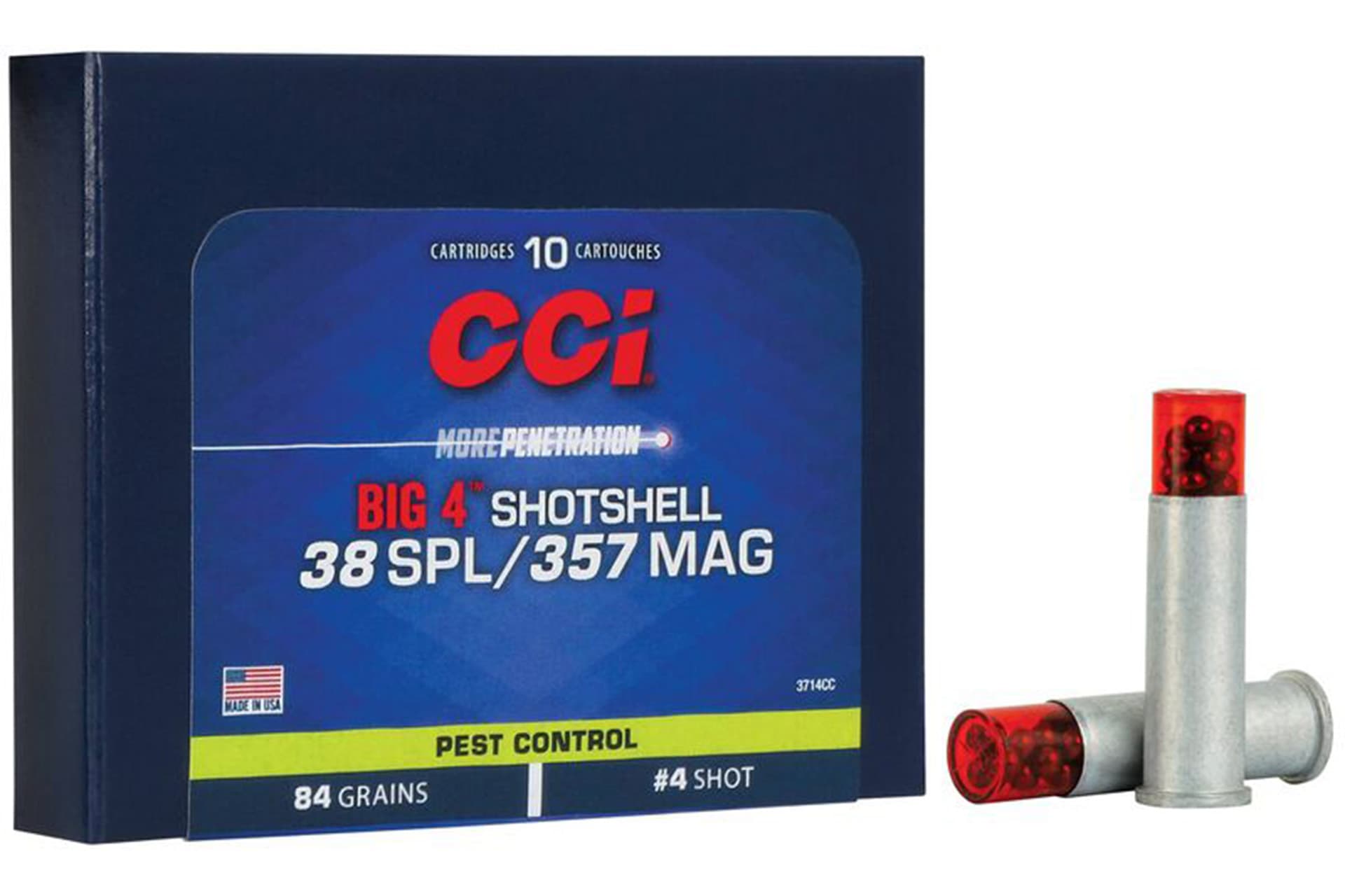 CCI 3714CC Pest Control Big 4 Shotshell .357 Magnum/ .38 Special 84 Grain Shotshell - 200 Rd