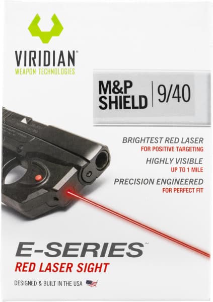 Viridian Viridian Weapon Technologies E-Series, Red Laser, Fits Smith & Wesson Shield 9/40, Black - view 1