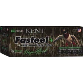 Kent Cartridge Kent Cartridge Fasteel+ Bayou Blend 12 Gauge 3" 1 1/4 oz 3x5 Precision Plated Steel Shot 100 Rd Case CC123FSP363X5