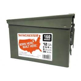 Winchester Winchester Ammo WW12C Winchester Buckshot 12 Gauge 2.75" 9 Pellets 00 Buck Shot (Ammo Can) - 320sh Case