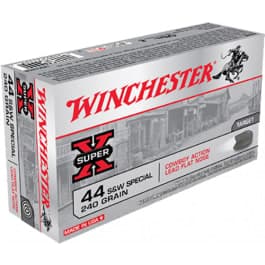 Winchester Ammo USA44CB Super-X Cowboy Action 44 S&W Spl 240 gr Lead Flat Nose (LFN) - 50rd Box
