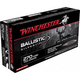 Winchester Winchester Ammo SBST2705A Supreme 270 Winchester Short Magnum 150 GR Ballistic Silvertip - 20rd Box