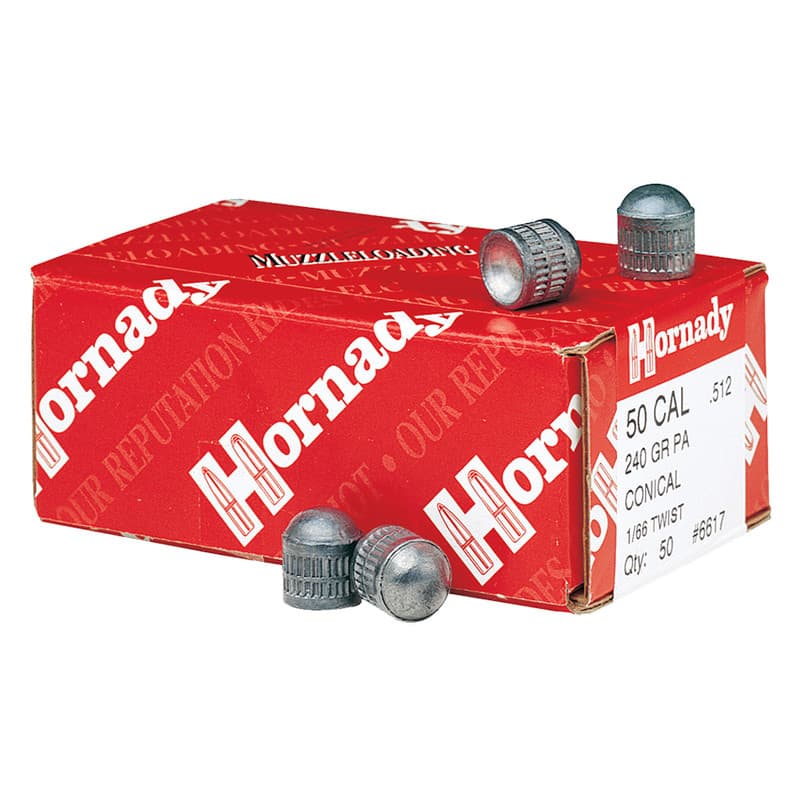 Hornady HORNADY 50 Cal 240 gr PA Conical Muzzleloading Bullets (6617)
