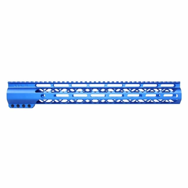 Guntec USA Guntec USA AirLok Series M-LOK Compression Free Floating Handguard w/Monolithic Top Rail 15in Blue - view 1