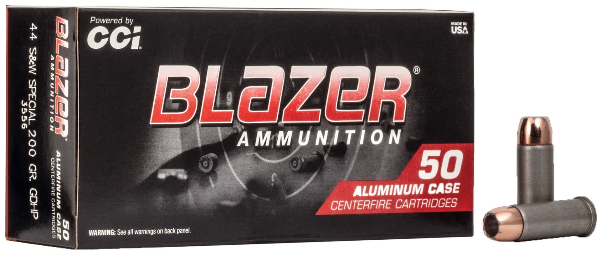 CCI Blazer 200 gr Jacketed Hollow Point .44 Spl Ammo, 50/box - 3556