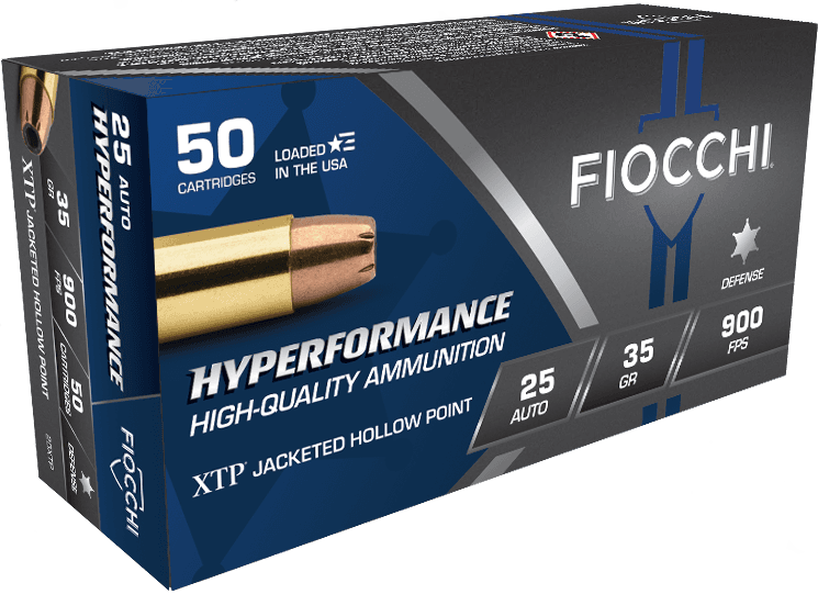 Fiocchi Extrema 35 gr Jacketed Hollow Point .25 ACP Ammo, 50/box - 25XTP