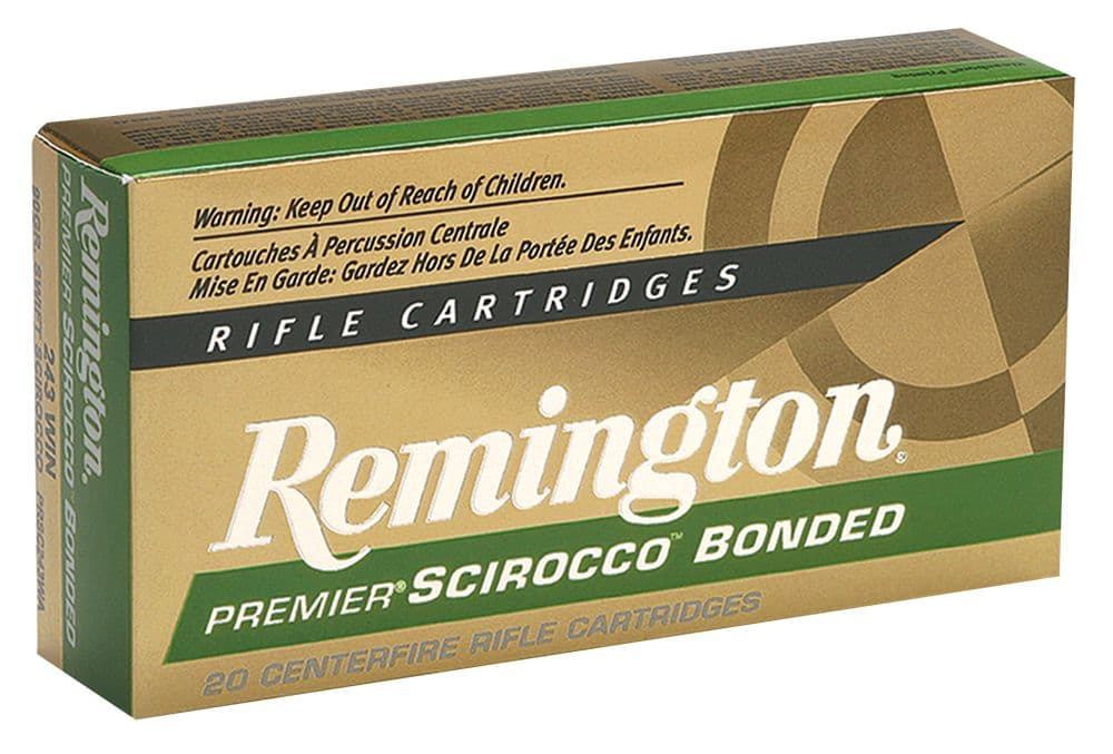 Remington Premier 90 gr Swift Scirocco Bonded .243 Win Ammo, 20/box - PRSC243WA