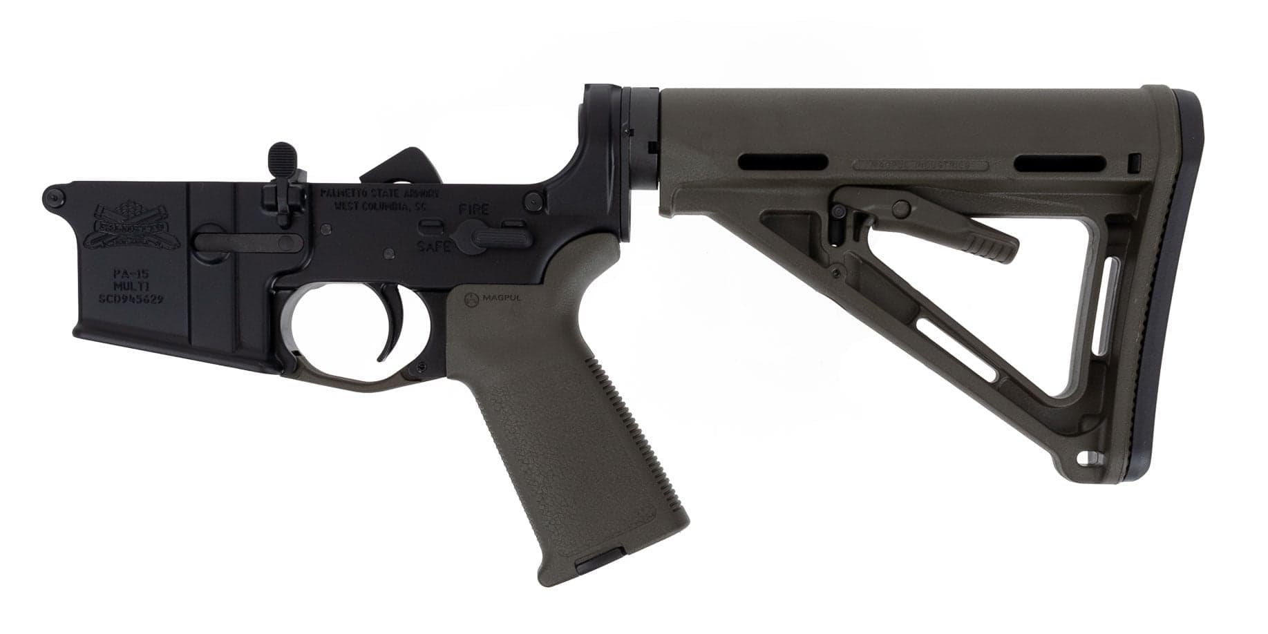Palmetto State Armory PSA AR-15 Complete Lower Magpul MOE Edition - Olive Drab Green, No Magazine - 46463 - view 1