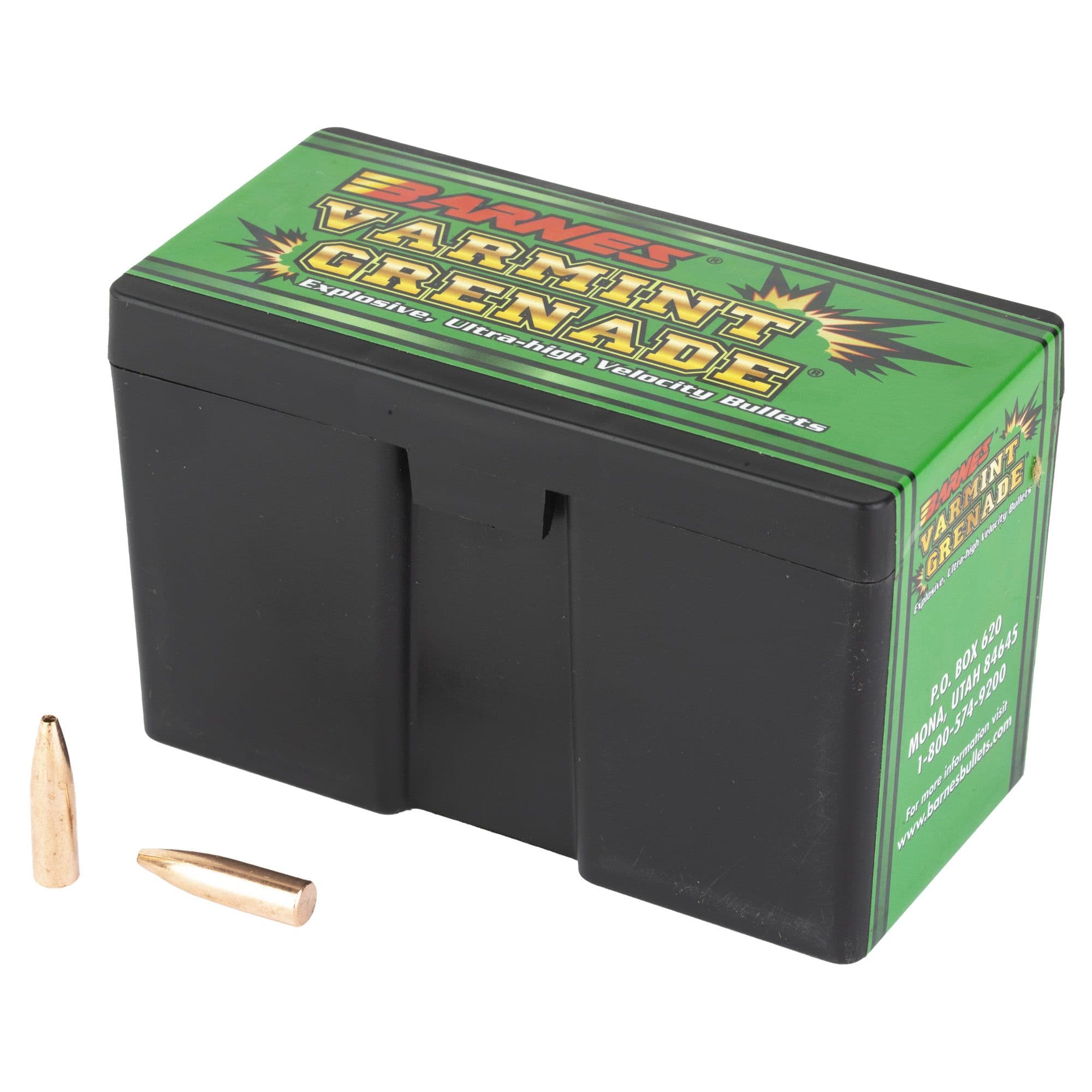 Barnes VARMINT GRENADE 243 Winchester, 62gr Flat Bottom HP Reloading Bullets, 250 Count - 30217