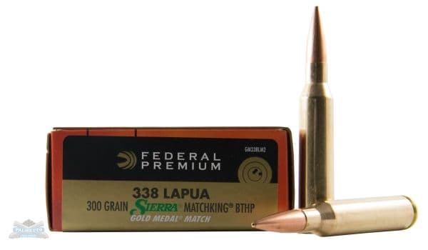 Federal 338 Lapua Magnum 300gr Sierra MatchKing BTHP Gold Medal Ammunition 20rds - GM338LM2