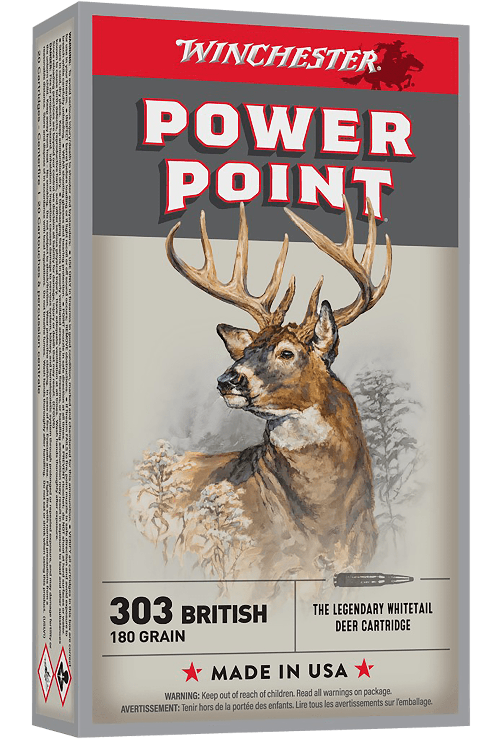 Winchester Winchester Power-point 303 British 180 Grain Power Point (Box)