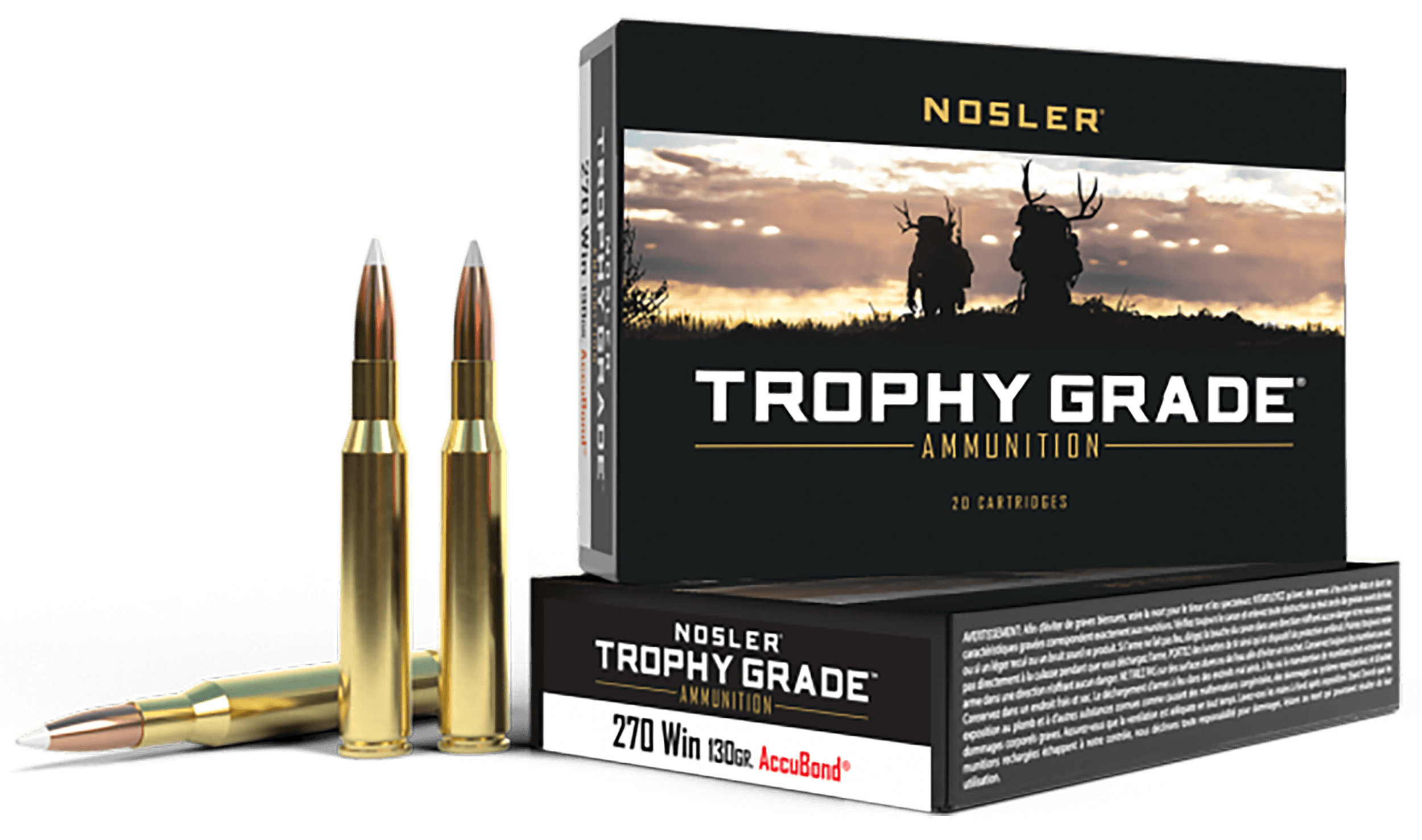 Nosler Trophy Grade 270 Win 130 Grain Nosler AccuBond (Box)