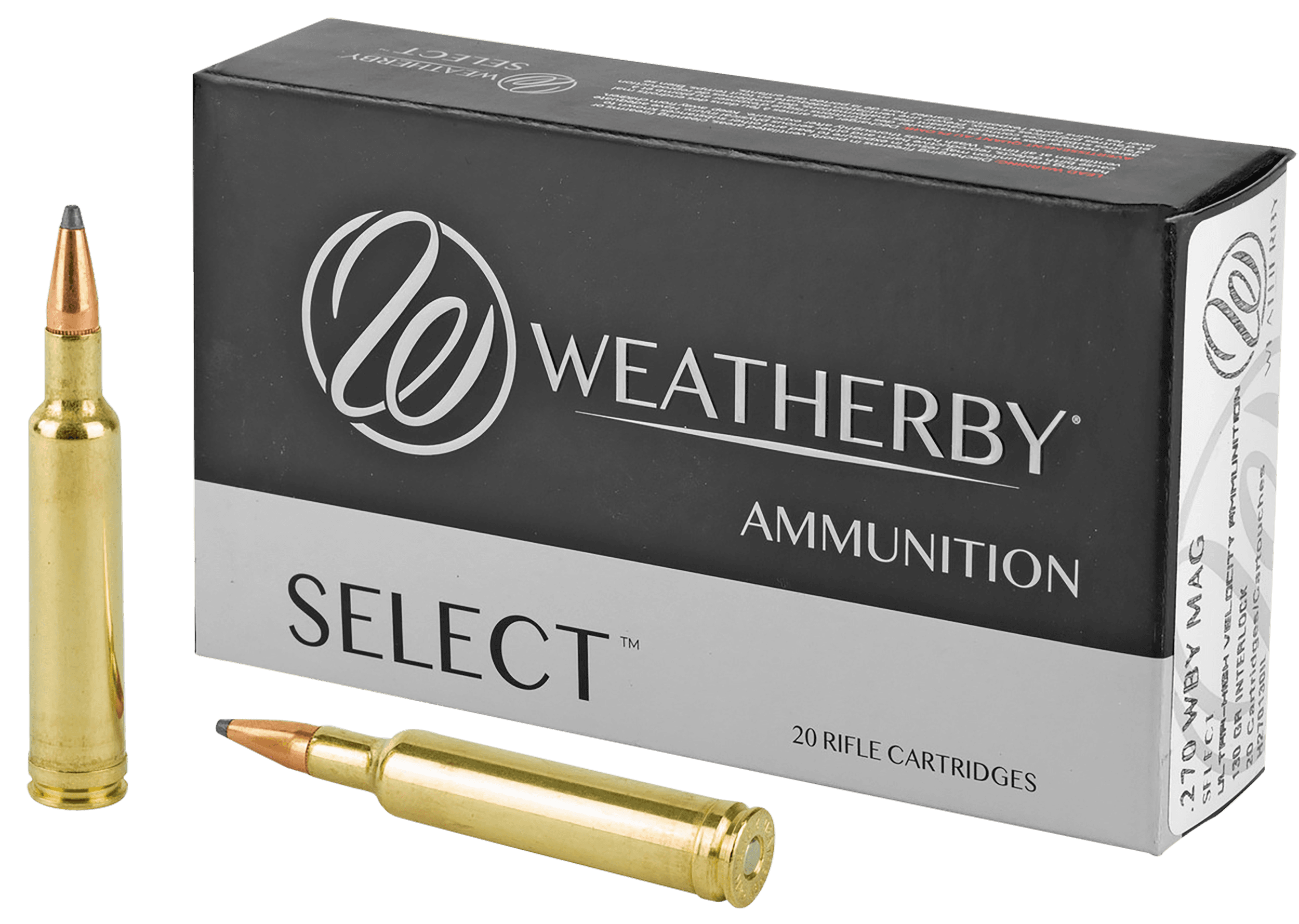 Weatherby Select 270 Wthby Mag 130 Gr Hornady Interlock (Box)