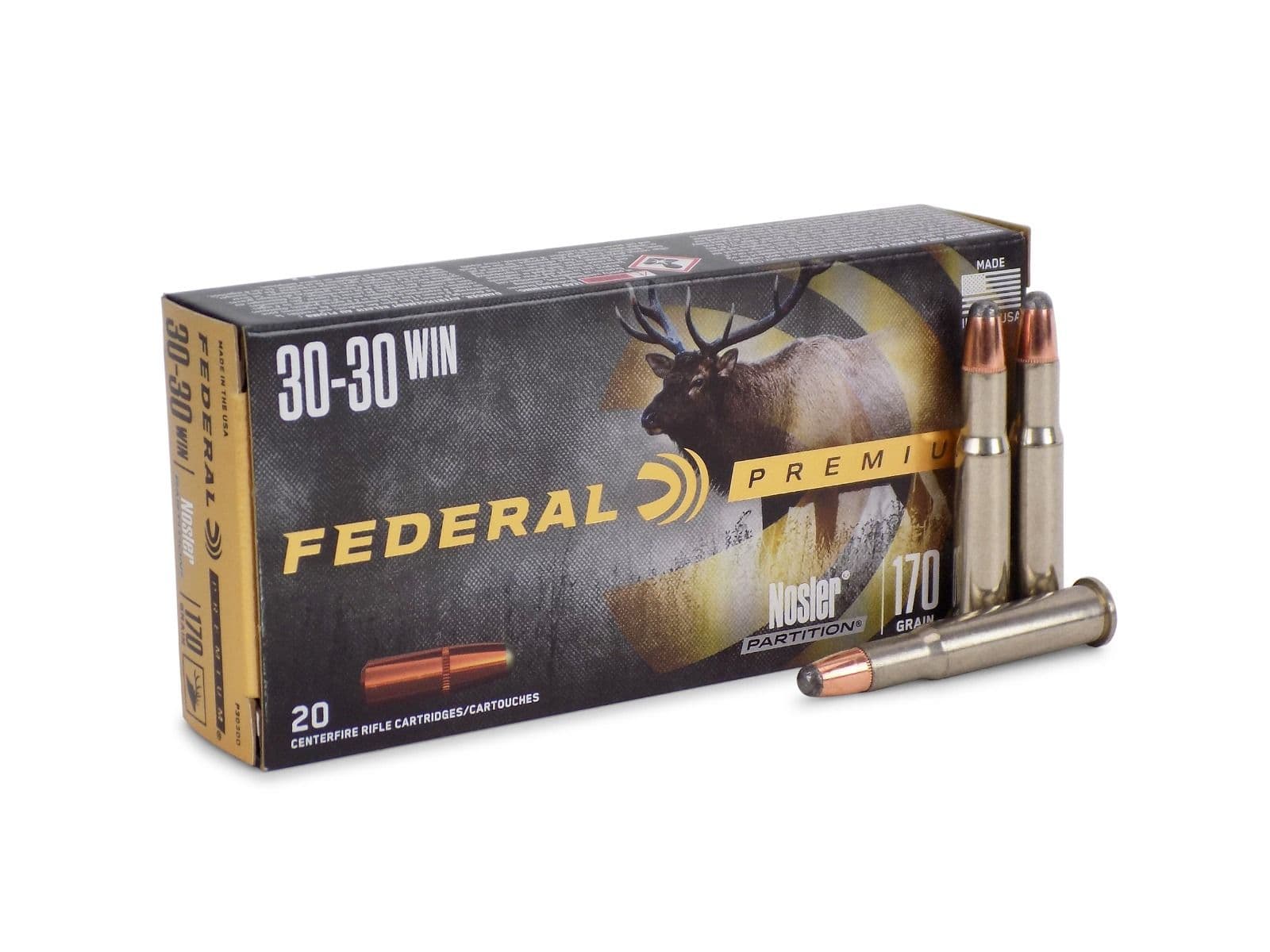 Federal Premium 30-30 Winchester 170 Grain Nosler Partition
