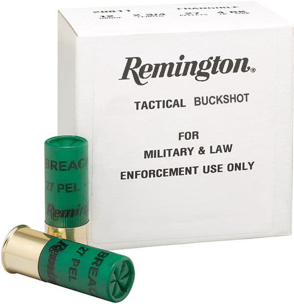 Remington Remington Tactical Breaching 12 Gauge Ammo 2 3/4'' #4 Buckshot 27 Pellets - Case of 250 - LAW ENFORCEMENT ONLY