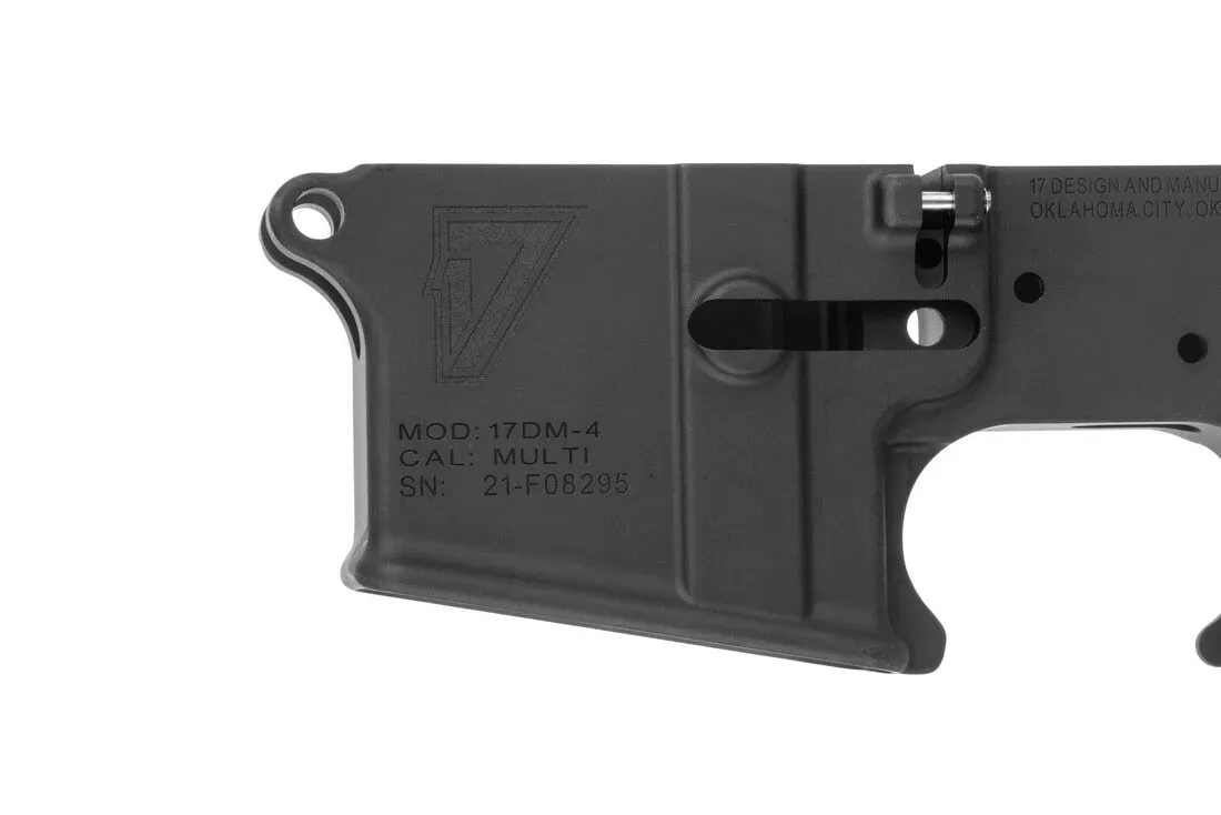 17 Design and Manufacturing 17 Design Ar-15 Stripped Lower Receiver - Mil-Spec - Black - Lower Receiver for AR-15 - view 1