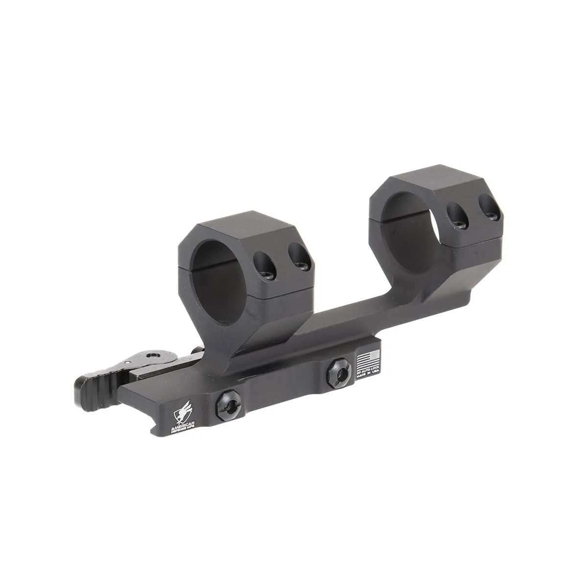 American Defense 30mm 0 MOA 2 Cantilever Mount, Black - Optic Mount - view 1