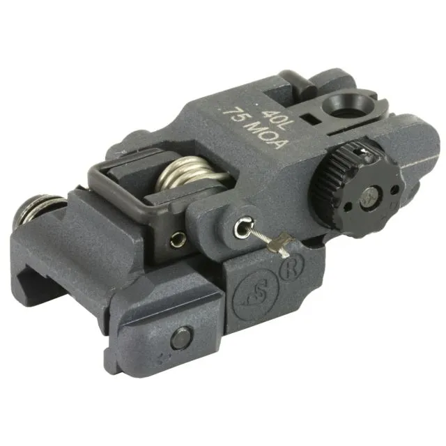 A.R.M.S. Inc. Low Profile Top Mounted Deployable Rear Sight Black - Rear Sight for AR-15 - view 1