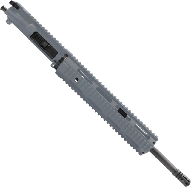 ABC RIFLE COMPANY AR-15 5.56x45mm NATO 16in Barrel 12in Quad Rail Upper Receiver 1-8 Twist 1/2x28 A2 Style Muzzle Brake Nitride Cerakote Sniper Grey - Upper Receiver for AR-15, vista 1