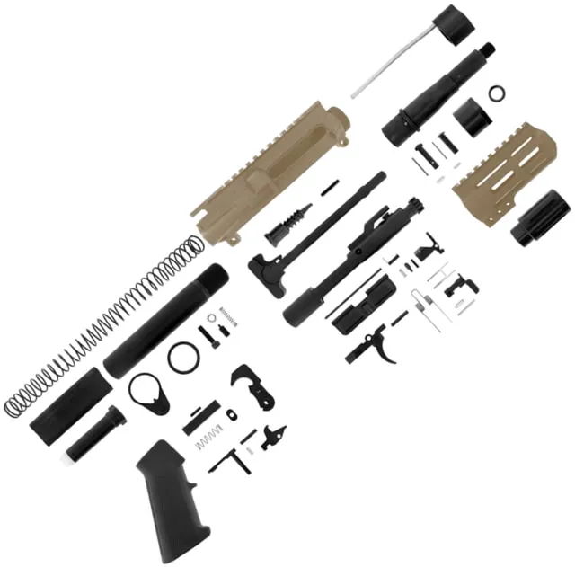 ABC RIFLE COMPANY AR-15 .300 AAC Blackout Micro Pistol Build 5in Barrel 4in M-LOK Handguard Upper Receiver Flat Dark Earth - Upper Receiver for AR-15 - view 1