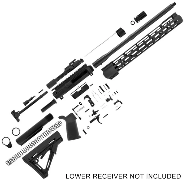 ABC RIFLE COMPANY AR-15 Rifle Build .223/5.56x45mm NATO 16in Barrel 15in M-LOK Handguard Upper Receiver Parts 1/2x28 Black - Upper Receiver for AR-15, vista 1