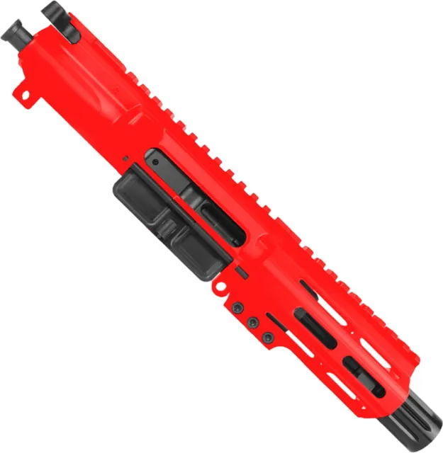 ABC RIFLE COMPANY AR9 9mm Luger Pistol 4in Barrel M-LOK Handguard Complete Upper Receiver w/BCG And Charging Handle Red - Upper Receiver for AR-15, vista 1