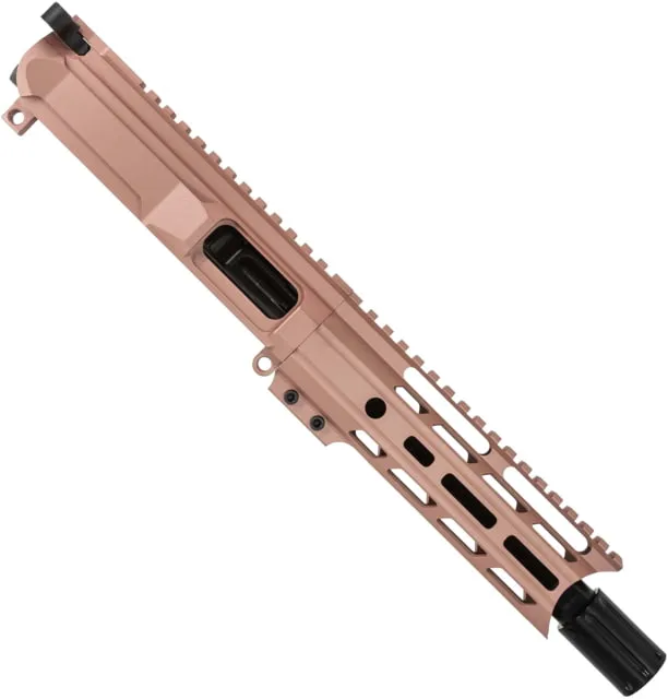 ABC RIFLE COMPANY AR9 9mm Luger Pistol Billet 7in Barrel M-LOK Handguard Complete Upper Receiver w/BCG And Charging Handle Cerakote Rose Gold - Upper Receiver for AR-15, vista 1