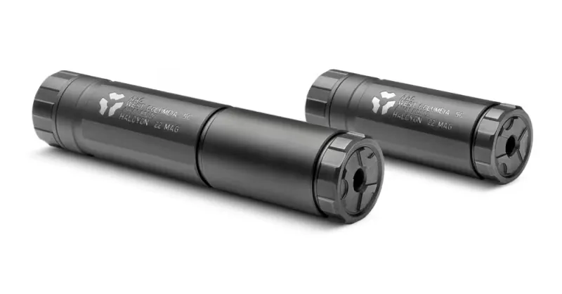 Advanced Armament Corporation Advanced Armament Halcyon 5.7mm Rimfire Suppressor, 1/2-28 Direct Thread - 64283 - Suppressor, vista 2