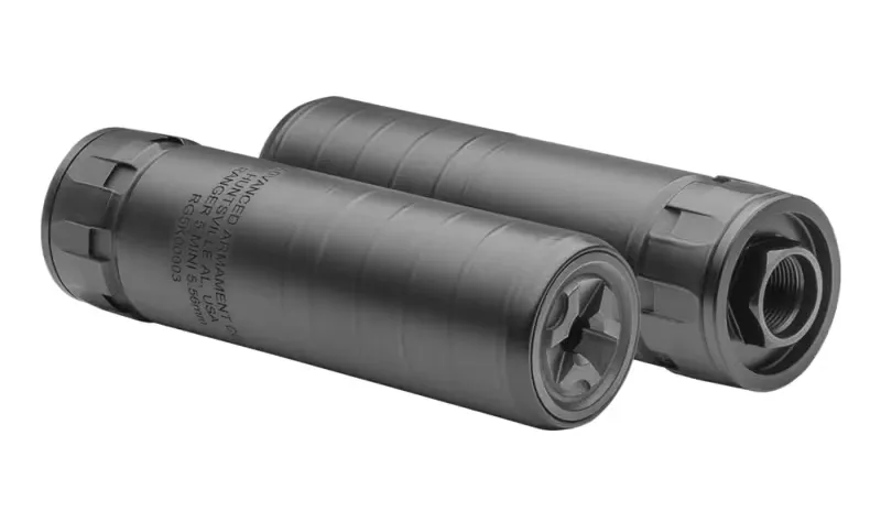 Advanced Armament Corporation Advanced Armament Ranger 5 Mini 6mm 1.375-24 HUB 1/2-28 Direct Thread Rifle Suppressor Black - 65042 - Suppressor - view 2