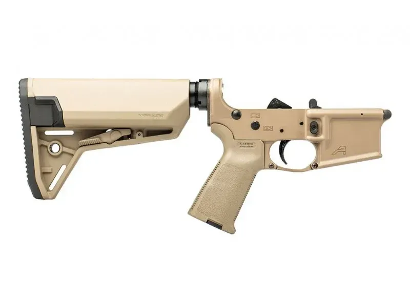 Aero Pecision AR15 Complete Lower Receiver w/ FDE MOE Grip & SL-S Carbine Stock - FDE - Lower Receiver for AR-15 - view 1