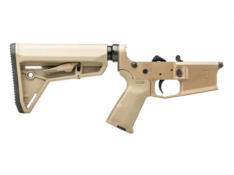 Aero Precision - Aero Preciion M4E1 Complete Lower Receiver w/ FDE MOE Grip & SL Carbine Stock - FDE Cerakote - AR15Discounts - Lower Receiver for AR-15, vista 1