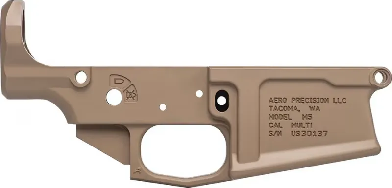Aero Precision AR-10 Stripped Lower Receiver Flat Dark Earth - Lower Receiver for AR-15 - view 2