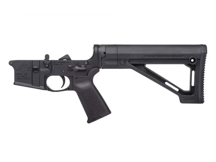 Aero Precision AR-15 Complete Lower Receiver w/ MOE Grip & Fixed Carbine Stock - Anodized Black - Dirty Bird Industries - Lower Receiver for AR-15, vista 2