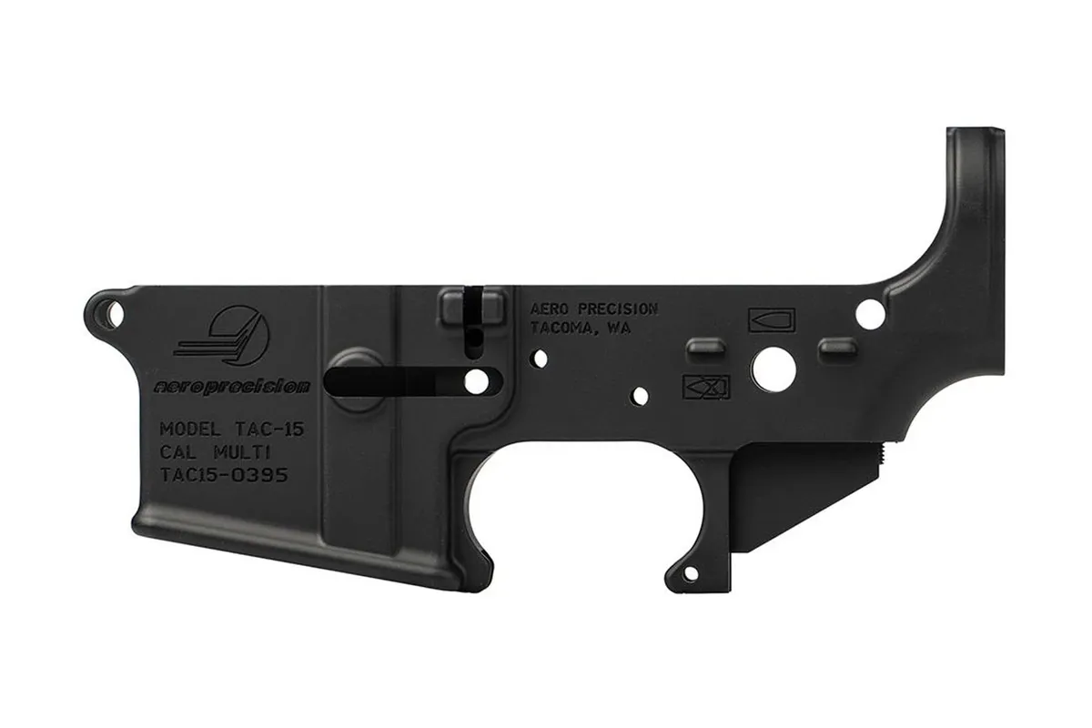 Aero Precision AR-15 Stripped Lower Receiver, Special Edition: Tacoma Heritage - Anodized Black - Lower Receiver for AR-15 - view 1